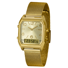 Relógio anadigi feminino Lince LAGH119L C2KX Dourado