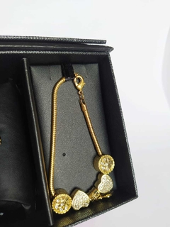 Imagem do Kit Relógio Lince Feminino LRGJ106L KX73 dourado kit acessórios