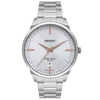 Relógio analógico masculino Orient MBSS1399 S1SX Prata e rose