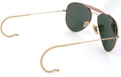 Óculos solar Ray Ban RB 3030 OUTDOORS MAN L0216 dourado - NEW GLASSES ÓTICA
