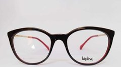 Armação para óculos de grau Kipling KP 3078 G253 Preto e rosa - NEW GLASSES ÓTICA