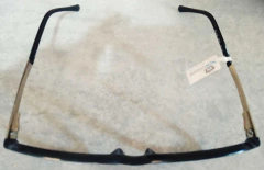 Armação para óculos de grau Platini P9 3119 D778 preto e dourado