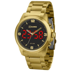 Relógio anadigi masculino X-GAMES XMGSA007 Dourado na internet