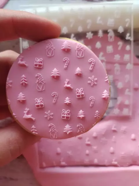 Stamp Relieve Textura Navidad 020 (6x6cm) - comprar online