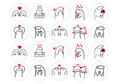 Cód. 1781-04 FLORK SAN VALENTIN (chocotransfer)