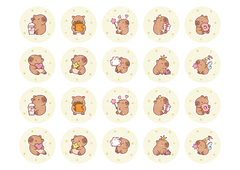 Sticker Capibara (2262) - INK - Impresiones Comestibles