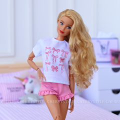 ENCOMENDA - Conjunto Pijama Laços Curto (BARBIE - 1/6) - comprar online