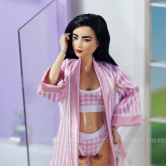 Imagem do Roupão VS Listra Rosa (BARBIE/CURVY - 1/6)