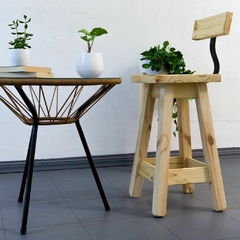 Banquetas taburetes con respaldo de hiero 60cm - comprar online