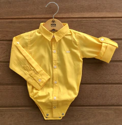 Body Social para Bebê Amarela Manga Longa com Martingale Acompanha Extensor - comprar online