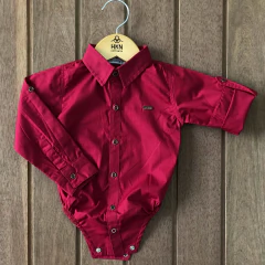 Body Social para Bebê Algodão Premium Vermelha Manga Longa com Martingale Acompanha Extensor - comprar online