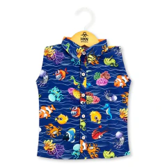 Camisa Regata Infantil Estampa Digital Fundo do Mar - HKN Camisaria - comprar online