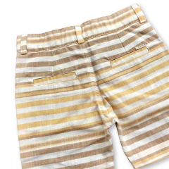 Bermuda Infantil de Algodão com Linho Listra Bege - HKN Camisaria na internet