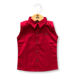 Camisa Regata Infantil Algodão Premium Vermelha - HKN Camisaria - comprar online