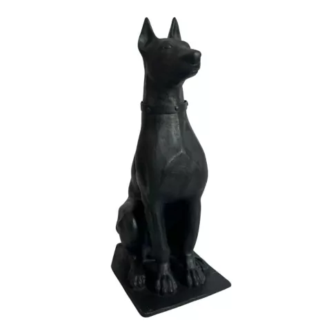 Estatueta de Cachorro Doberman Rustico em Ferro Fundido - comprar online