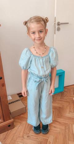 Collar Matilde ~ Ámbar, amatista, amazonita, aguamarina y cuarzo rosa - comprar online