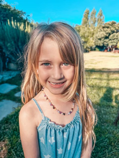 Collar Charo - Ambar, Aguamarina, jade paz, amatista y cuarzo rosa. en internet