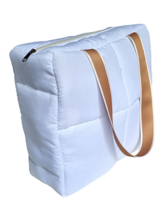 Imagen de Cartera/bolso Maxi Puffer Blanco Grande - China En Bote