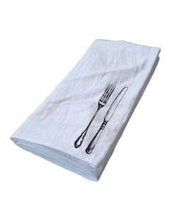 Servilletas de Tusor - Con Estampa "Cubiertos" - comprar online