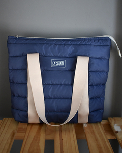 Set Bolso Bruja - Mediano+Neceser Puffer Azúl Marino - La Cuarta-Kokoro