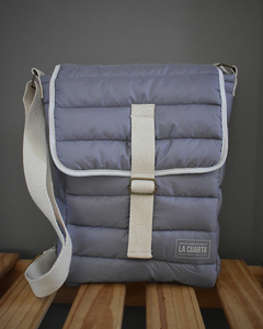 Bolso Matero Puffer Gris Perla