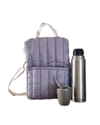 NUEVO! Bolso Matero Puffer CUBIC Gris Perla - comprar online