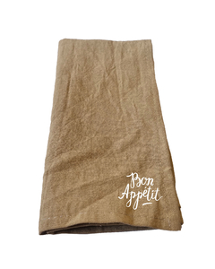 Servilletas de Tusor - Con Estampa "Bonapettit" - tienda online