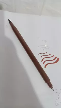 caneta tinta comestivel ponta dupla marrom
