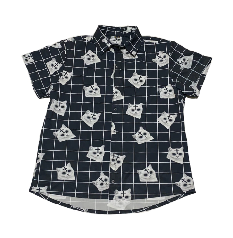 Camisa de botão cat on cross lines edition - comprar online