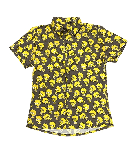 Camisa de botão lisa simpson sad - comprar online