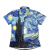 Camisa de botão Van gogh a noite estrelada pintura arte