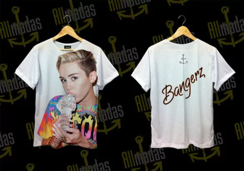 Camiseta t-shirt Miley cyrus suck two