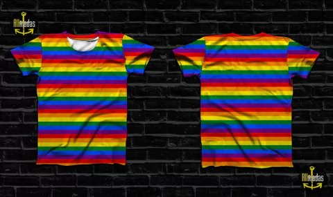 Camiseta t-shirt Rainbow lines