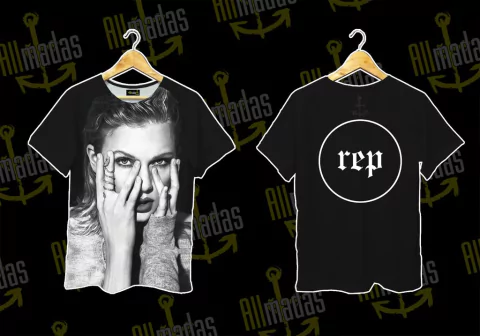 Camiseta t-shirt Taylor swift reputation big face