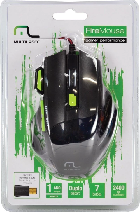 Mouse Laser Usb 2400Dpi Mo208 Preto