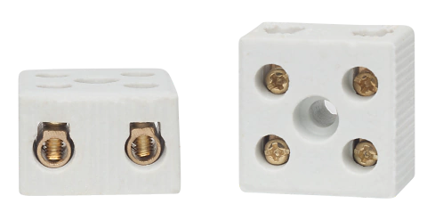 Conector De Porcelana 16Mm 68A 600V 2 Pólos Decorlux Cp1623