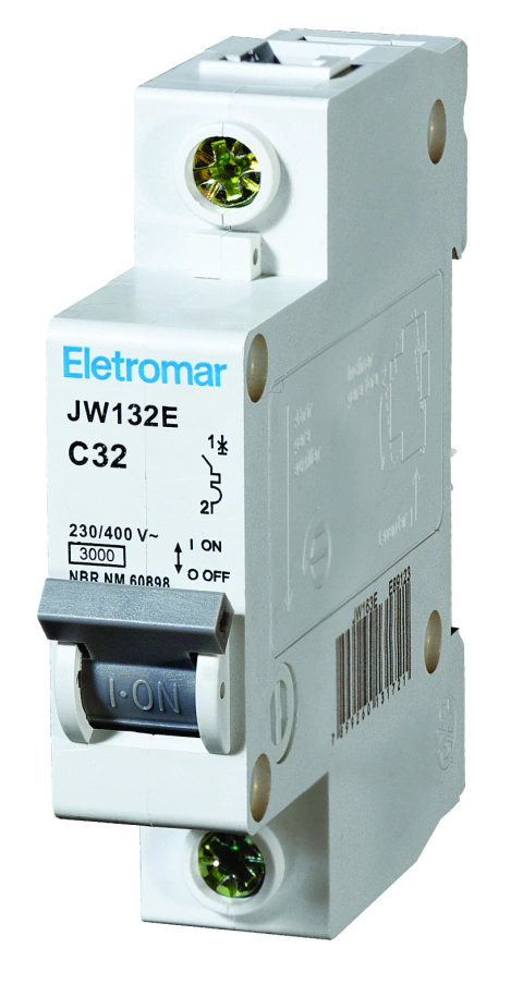 Disjuntor Termomagnético Padrão Din Unipolar 32A Curva C Eletromar E89120