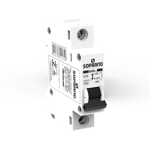 Disjuntor Padrão Din Unipolar 32A Curva C Soprano 05121.0032.11