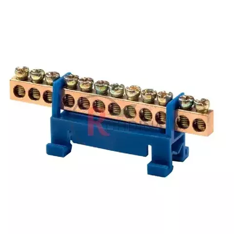 Barramento para Trilho DIN 12 Ligações Neutro com Base Azul Rohdina 7881112 - comprar online