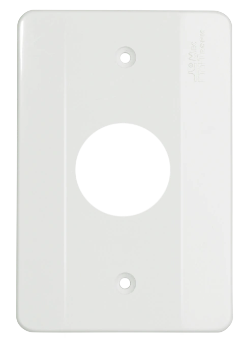 Placa 4X2 Para 1 Tomada Redonda Branca Mec-Tronic 22004