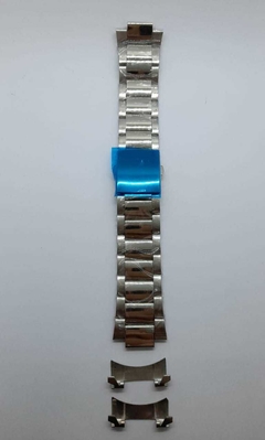 Pulseira Prata de Aço Com Terminal (26mm)