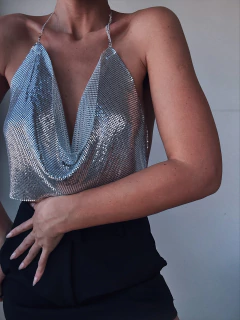 TOP CADENAS S/ESPALDA - PLATEADO en internet