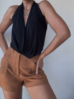 SHORT OTTAVIA GAMUZADO - CAMEL