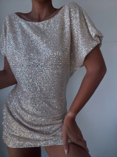 VESTIDO CYRUS LENTEJUELAS - DORADO