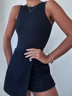 BODY CLASICO CUELLO REDONDO LYCRA - NEGRO