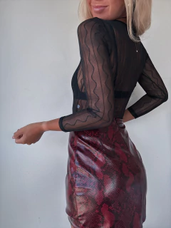 POLLERA AFRICA REPTIL - BORDO en internet