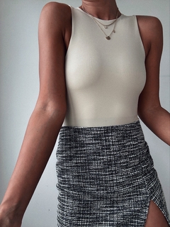 BODY CLASICO CUELLO REDONDO LYCRA - NUDE - tienda online