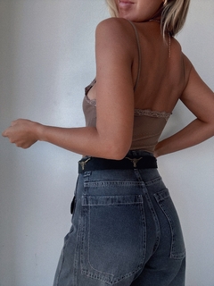 BODY PUNTILLA MORLEY - TOSTADO - Juana Catalana