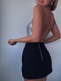 TOP CADENAS S/ESPALDA - PLATEADO - comprar online