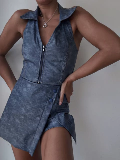 SHORT POLLERA MELÉ DENIM - Juana Catalana